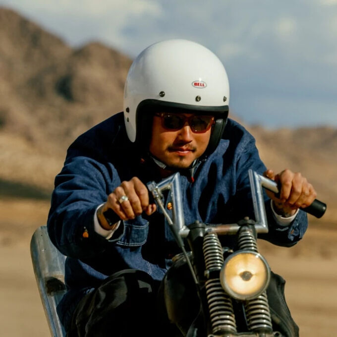 Bell Custom 500 helmet in action Bell Custom 500 helmet in action